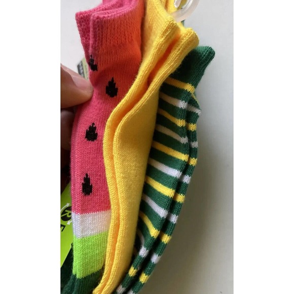 West Loop Girls Socks Assorted Pattern Ankle Socks 3 Pks/9 Pair Socks 9-3.5 NWT - Picture 2 of 4
